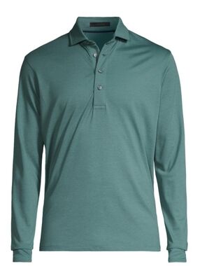 Greyson Polo Long Sleeve Green Shirt Size S